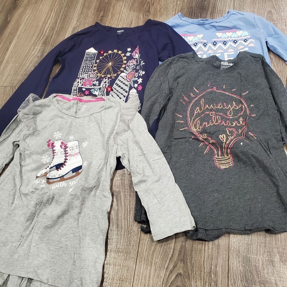Girls Gymboree Long Sleeve Tees - Graphic Adventure Set
